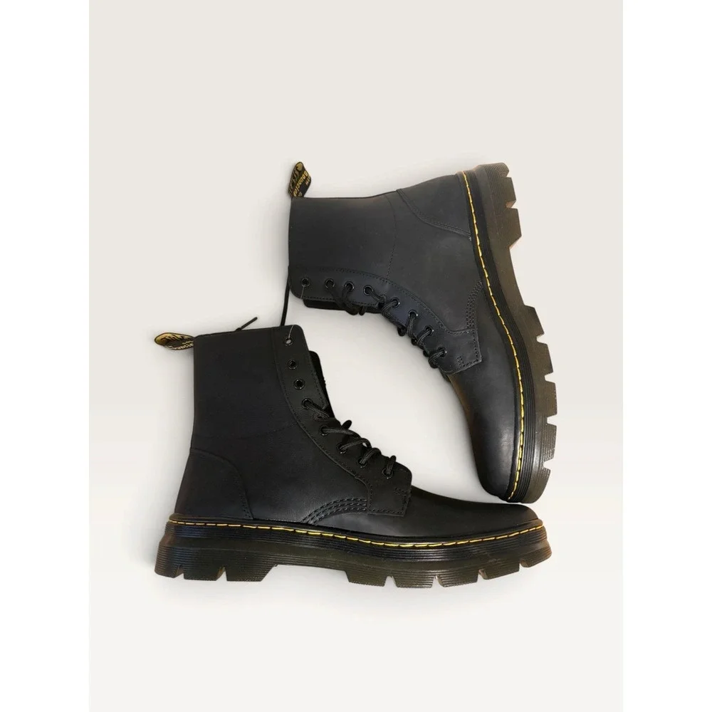 Dr. Doc Martens Combs Leather Wyoming Boots Men's Size 13 Black NWOB 1811